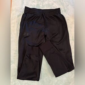 Under Armour black cold gear pants loose joggers size YL